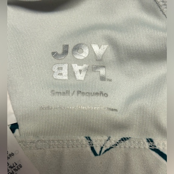 JoyLab Ruched White/Blue Floral Print Comfort Twist Back Sports‎ Bra size XS - Picture 11 of 11